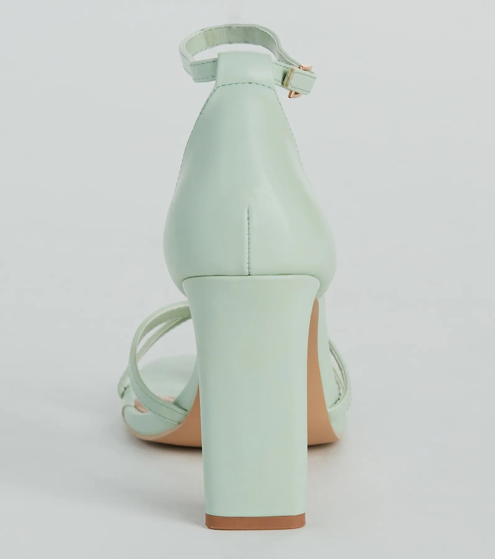 Being Pretty Strappy Faux Leather Block Heels - Image 4