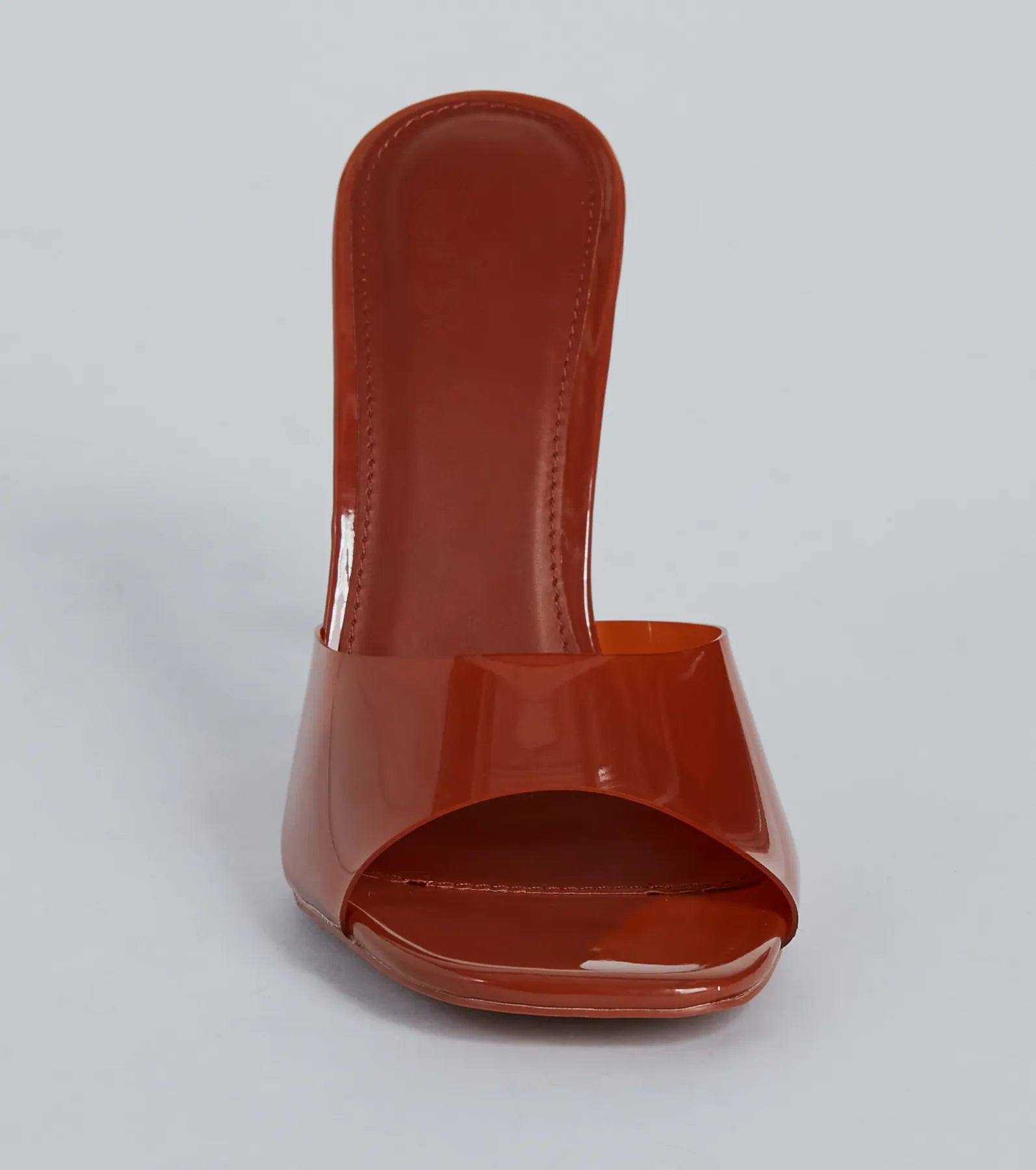 Staying Cute PVC Patent Stiletto Mules - Image 3