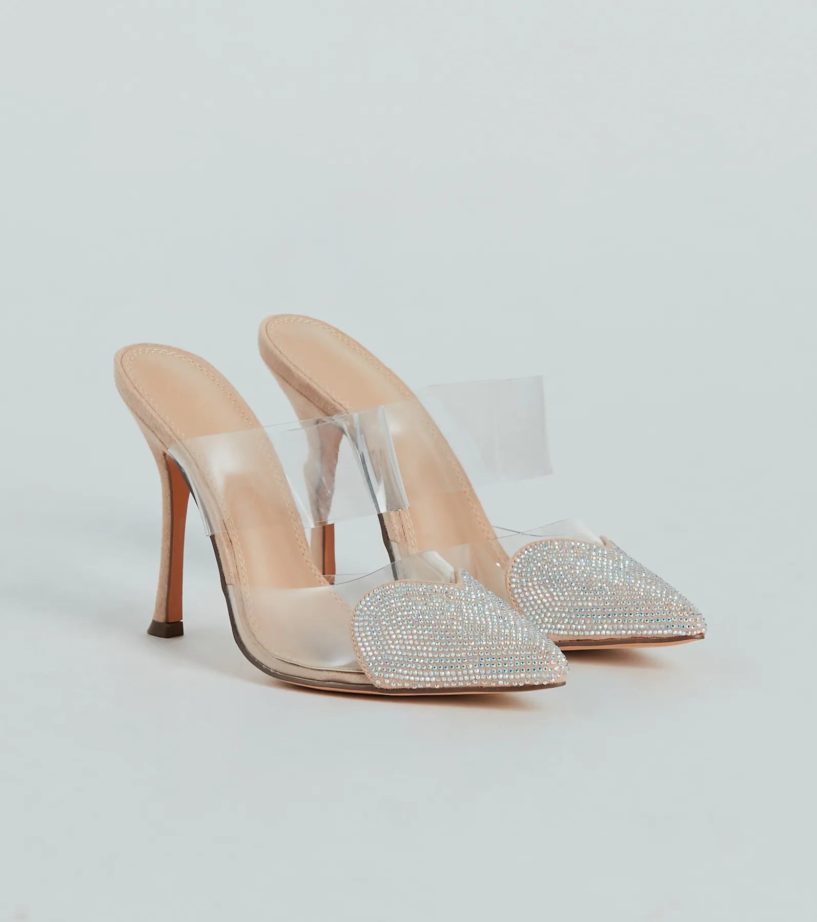 Glam Cutie Rhinestone Heart Stiletto Pumps - Image 5