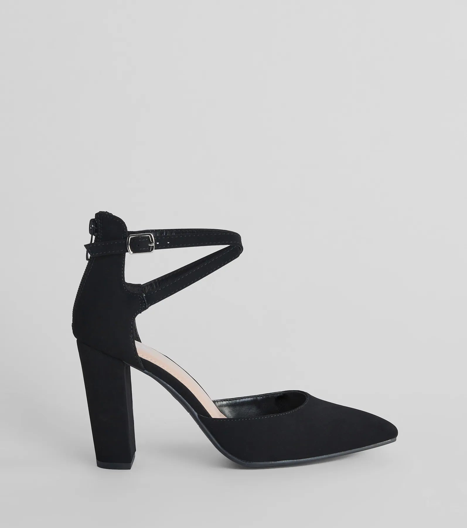 Step Out Pointed Toe Block Heel Pumps - Image 2