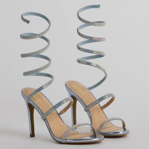 Special Surprise Rhinestone Spiral Stiletto Heels