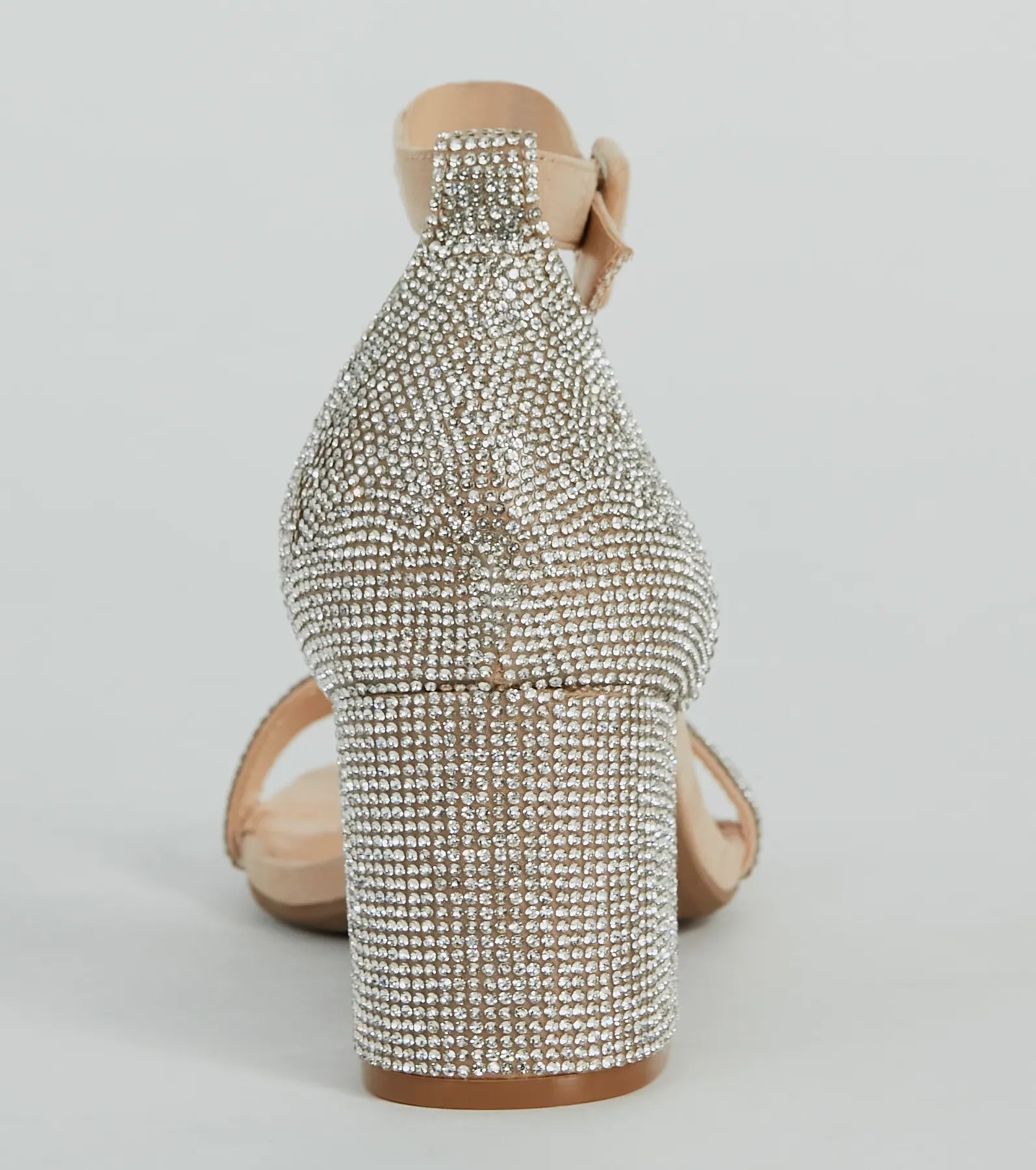 Glitzy Babe Rhinestone Block Heels - Image 8