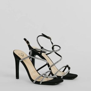 Timeless Glam Rhinestone Nubuck Stiletto Heels