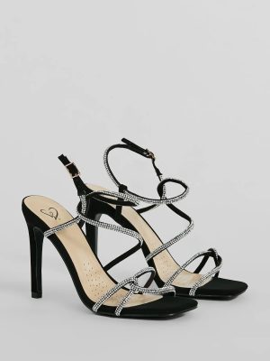 Timeless Glam Rhinestone Nubuck Stiletto Heels