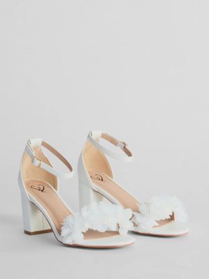 Whimsical Flair Floral Block Heels