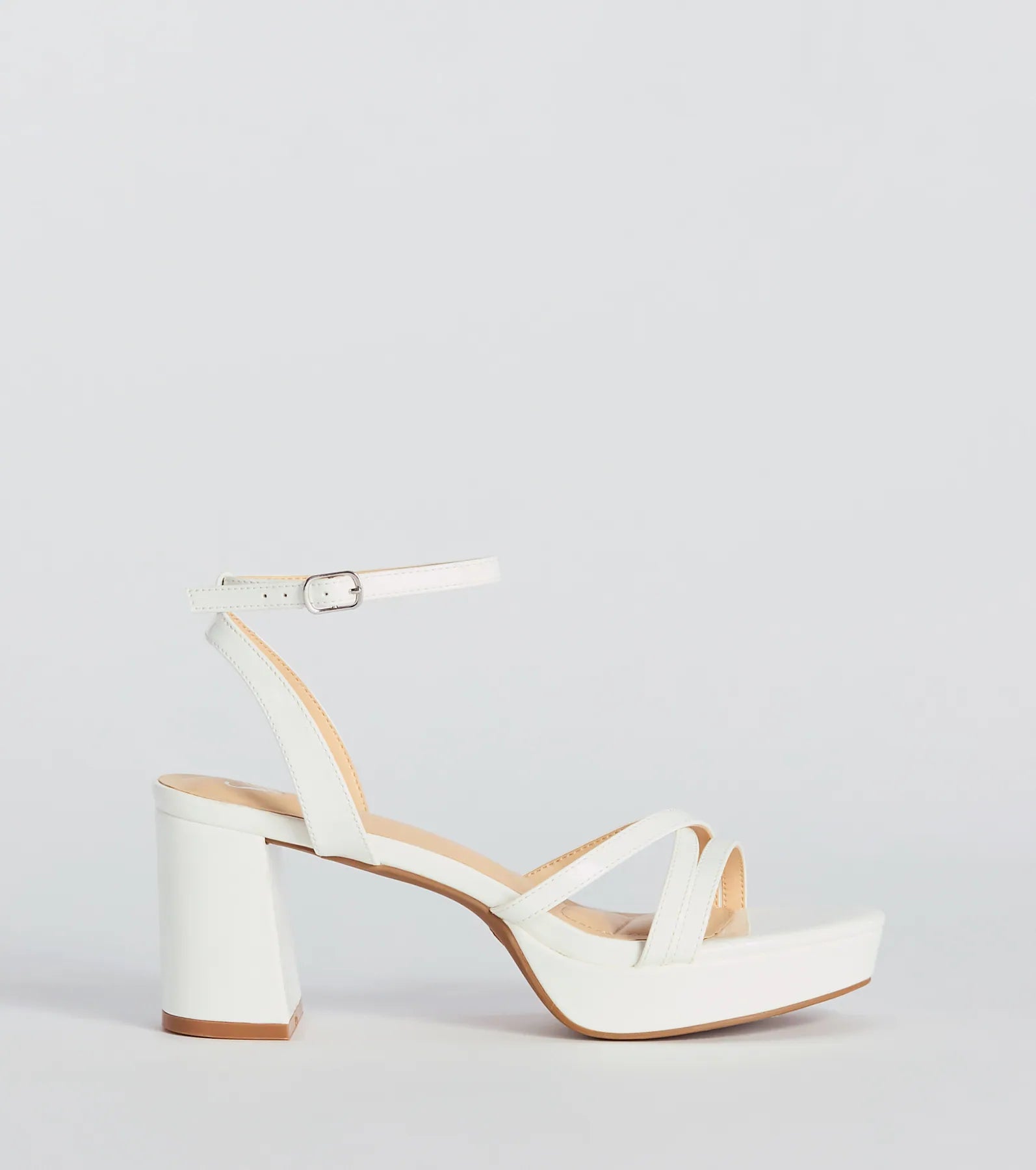 Flirty Sophistication Strappy Platform Block Heels - Image 2