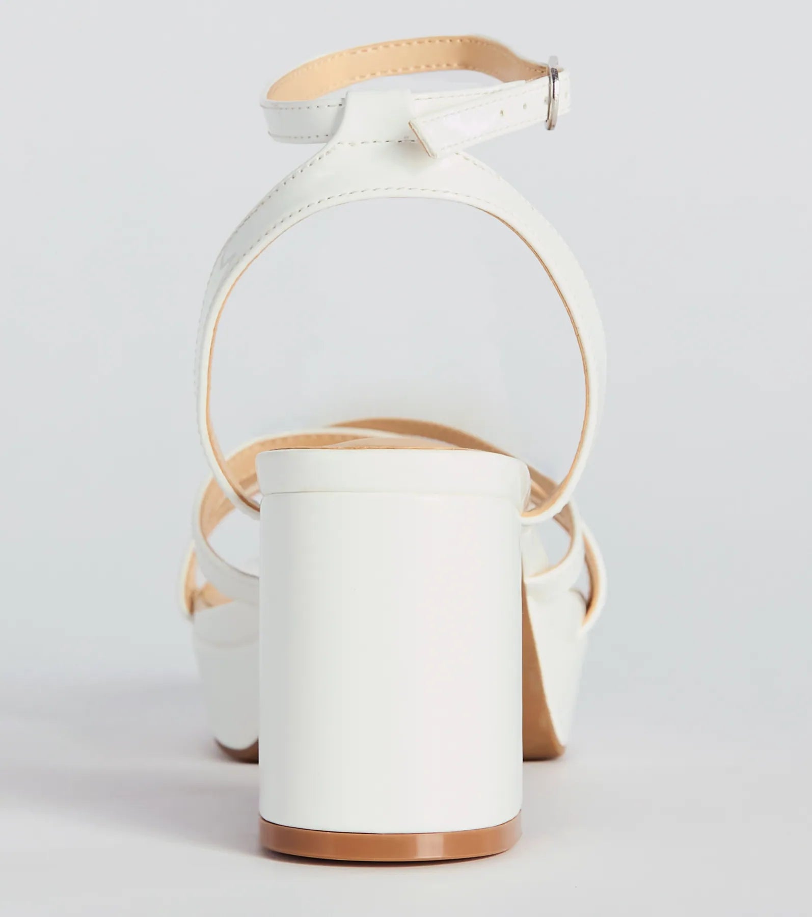 Flirty Sophistication Strappy Platform Block Heels - Image 4