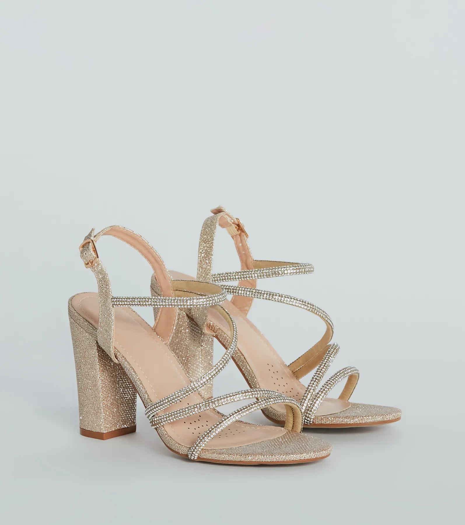 Miss Marvelous Rhinestone Block Heels - Image 13