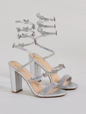 Butterfly Mystique Rhinestone Spiral Heels