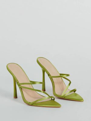 Gossip Mill Strappy Satin Stiletto Heels