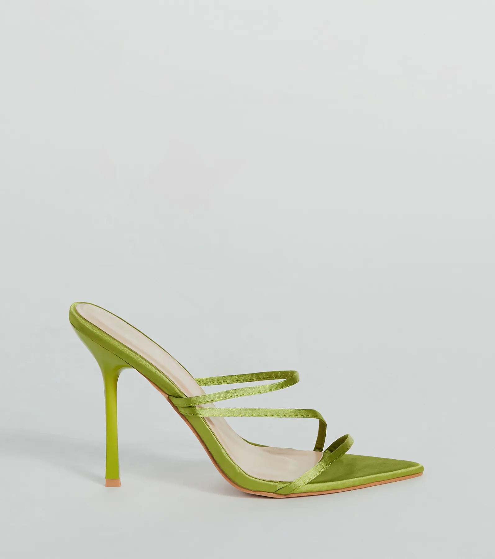 Gossip Mill Strappy Satin Stiletto Heels - Image 2