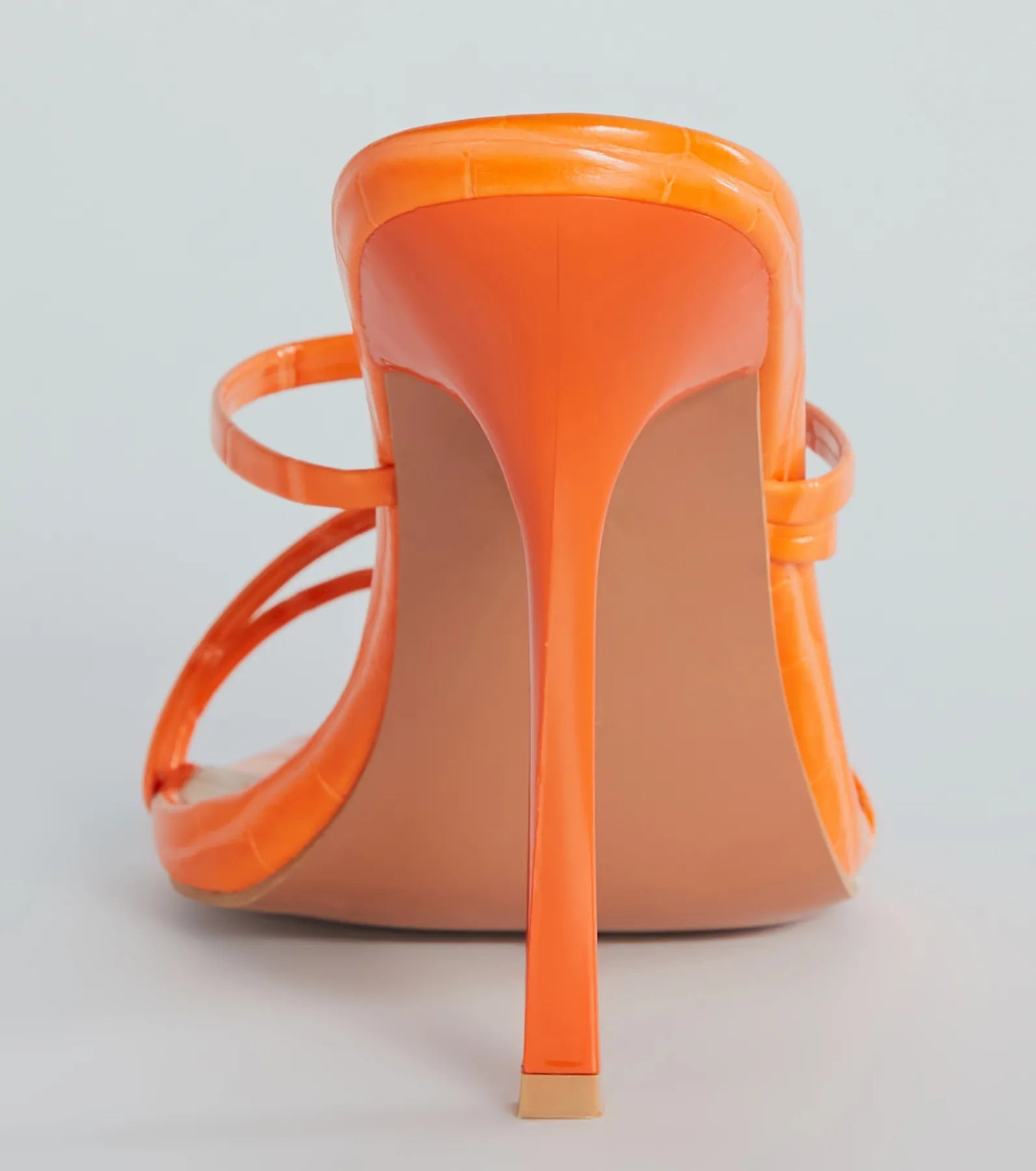 Amp It Up Croc Faux Leather Stiletto Mules - Image 4