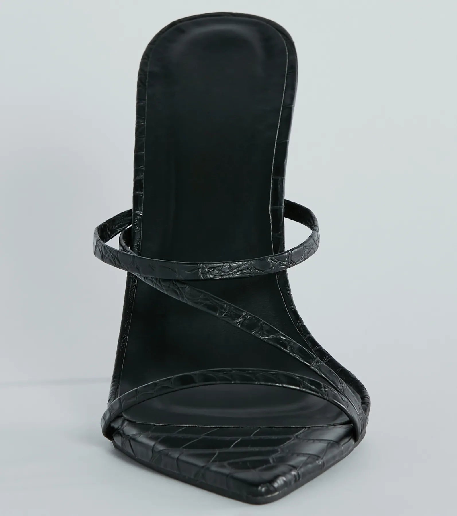 Amp It Up Croc Faux Leather Stiletto Mules - Image 7