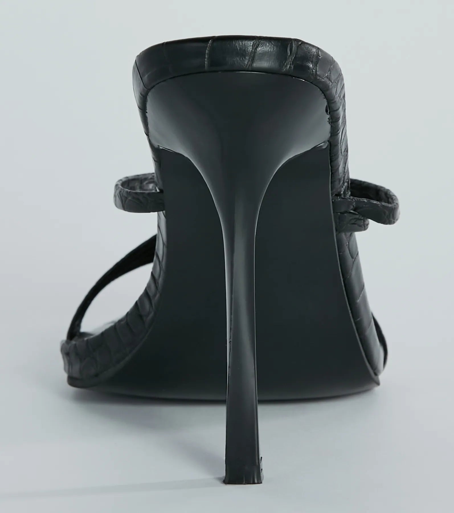 Amp It Up Croc Faux Leather Stiletto Mules - Image 8