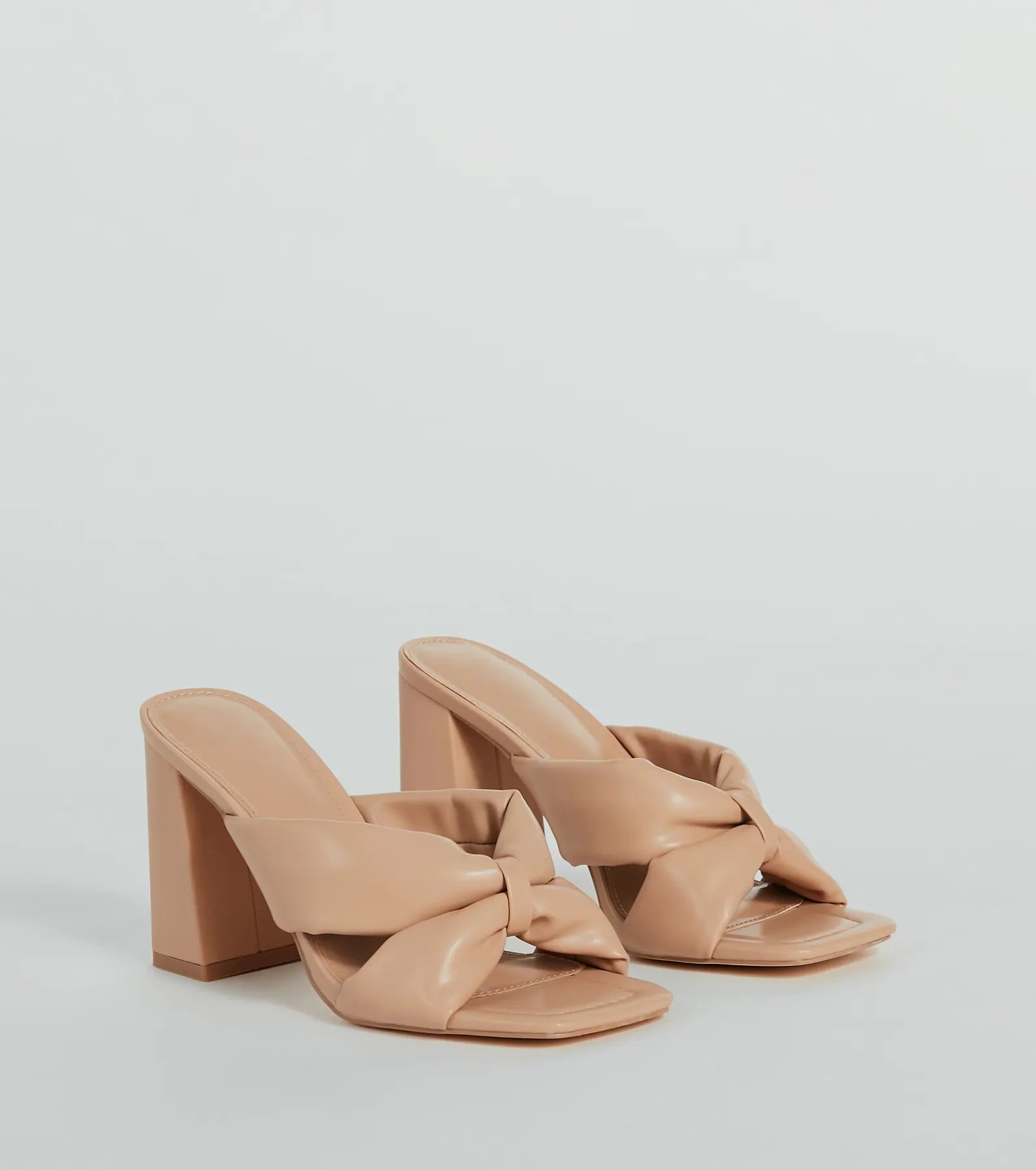 Always Chic Puffy Strap Faux Leather Mules - Image 5