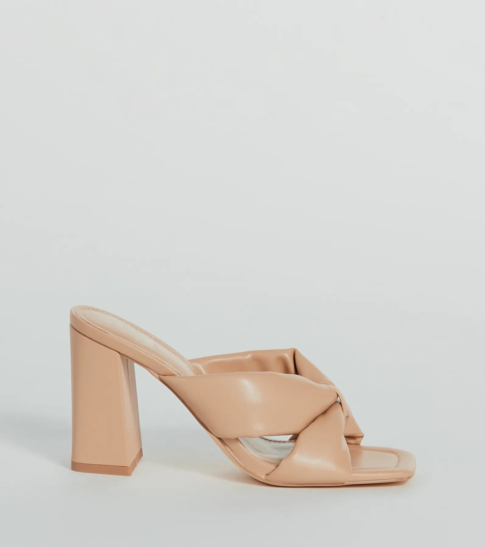 Always Chic Puffy Strap Faux Leather Mules - Image 6