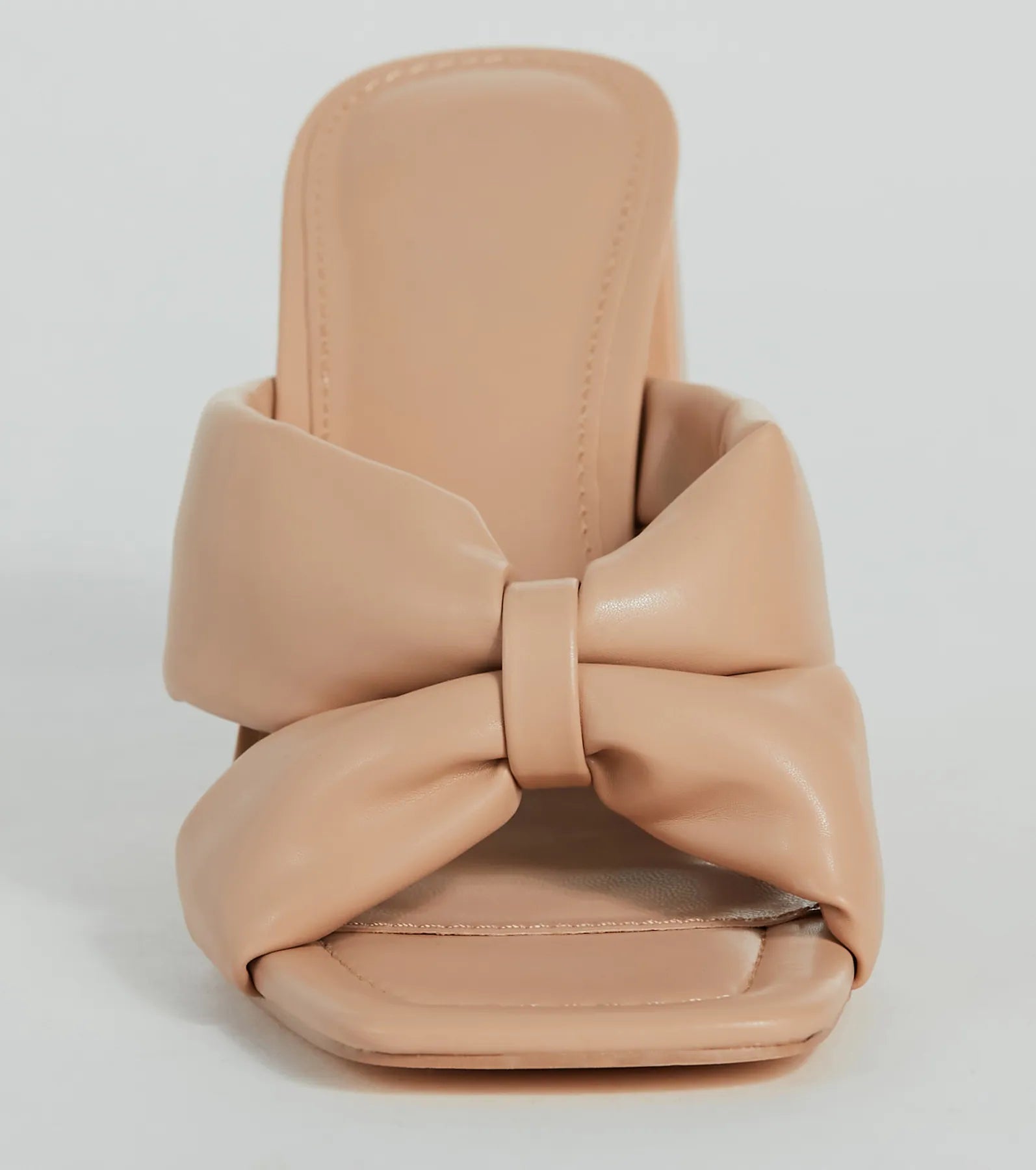 Always Chic Puffy Strap Faux Leather Mules - Image 7