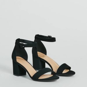 Classic Staple Nubuck Short-Block Heels