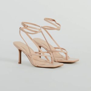 Eye-Catching Pop Strappy Thong Stiletto Sandals