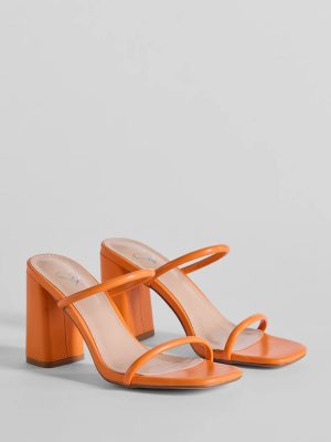 Versatile Dream Strappy Faux Leather Block Heels