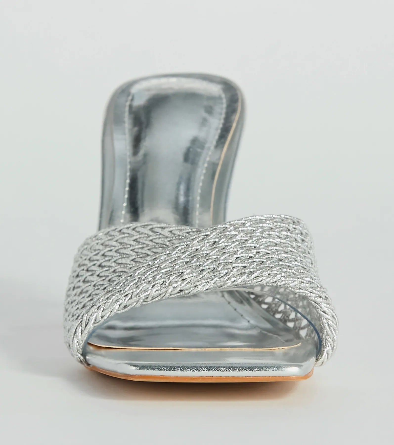 Fab Statement Twist Strap Metallic Stiletto Mules - Image 3