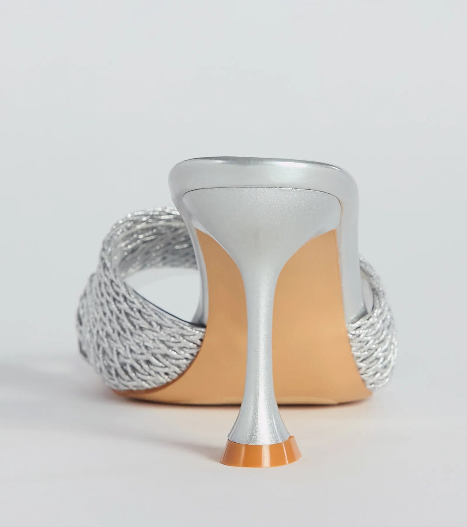 Fab Statement Twist Strap Metallic Stiletto Mules - Image 4