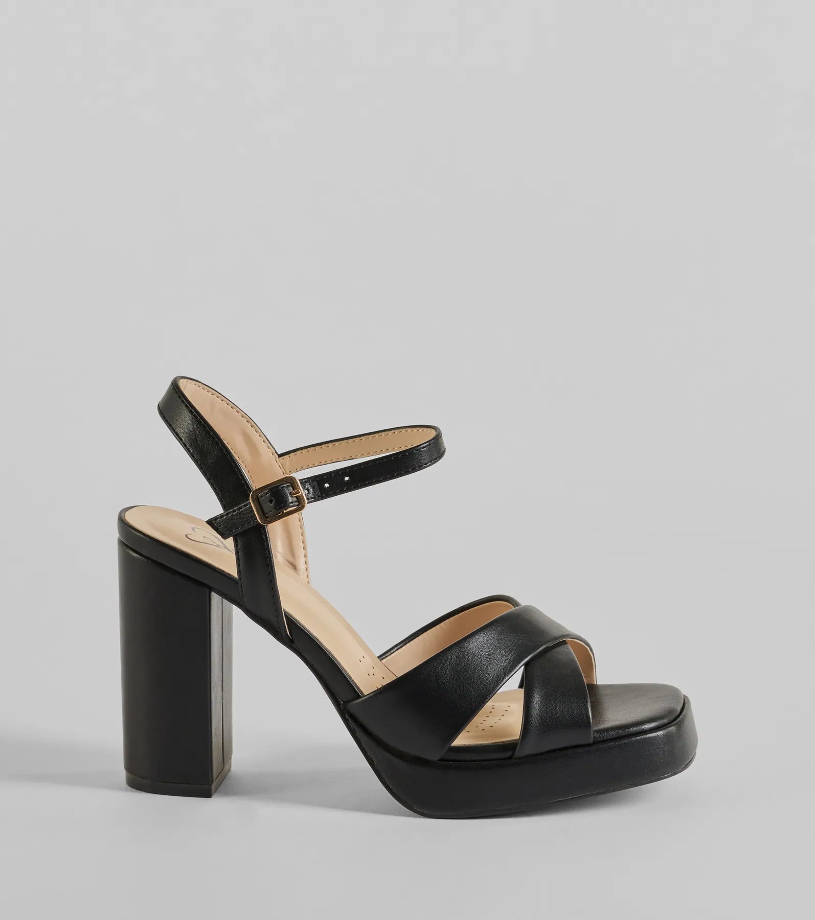 Timeless Treasure Criss-Cross Platform Block Heels - Image 2