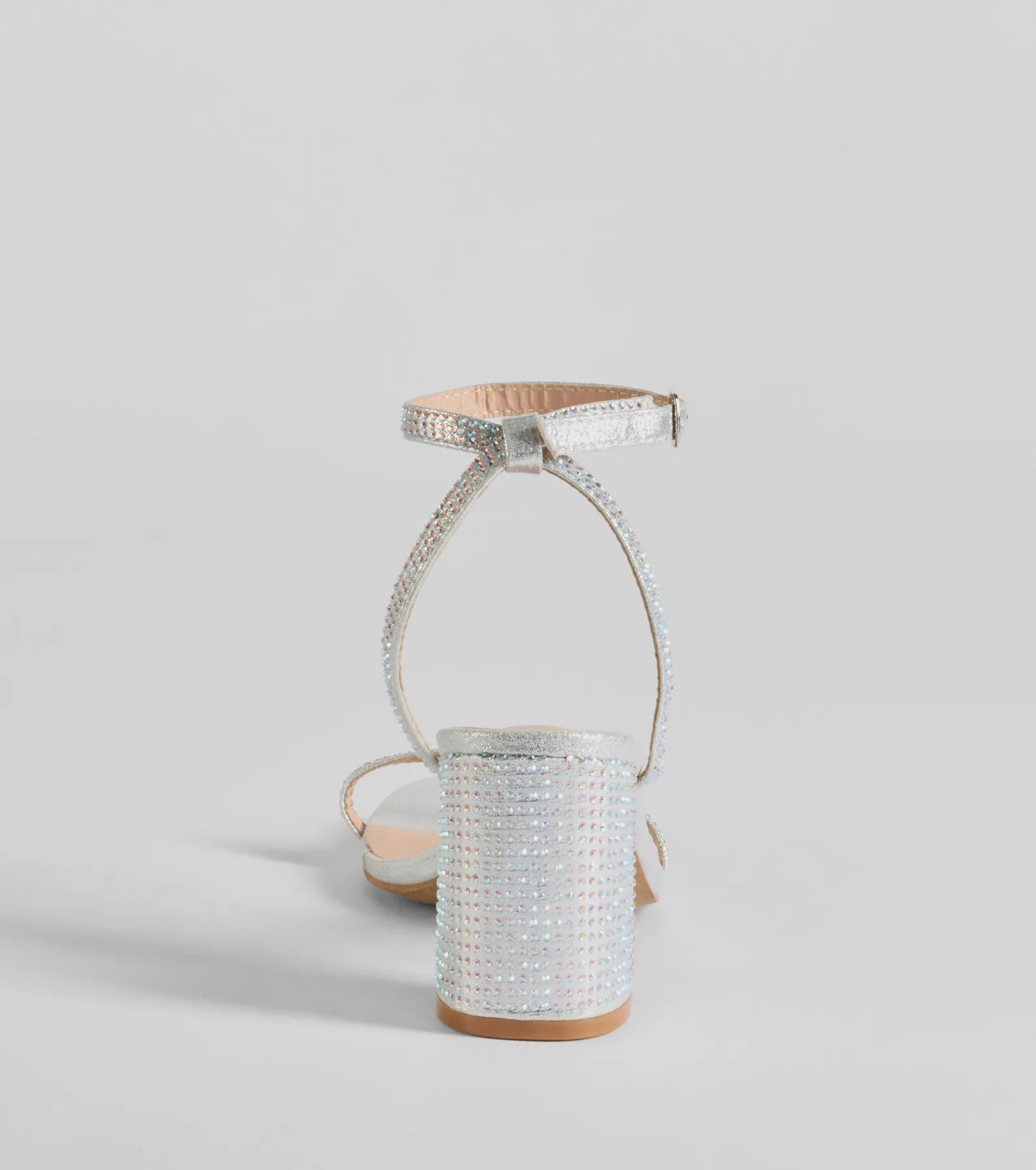 Glamour Ensured Rhinestone Glitter Block Heels - Image 4