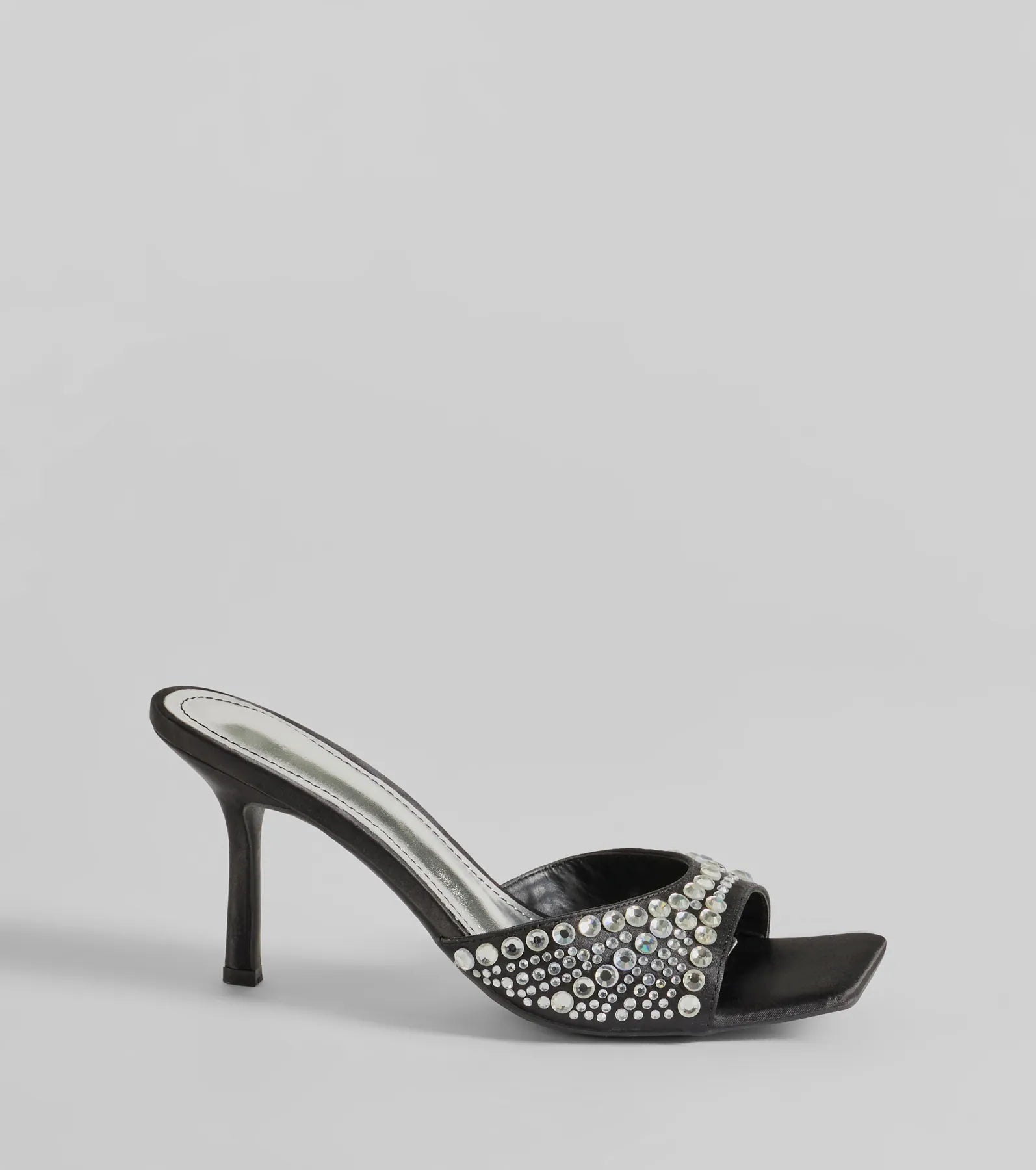 All About Glam Rhinestone Satin Stiletto Heels - Image 2