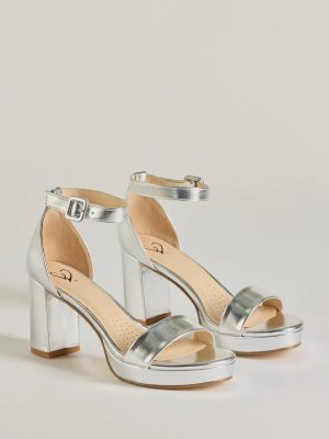 Shimmer and Shine Metallic Platform Block Heels
