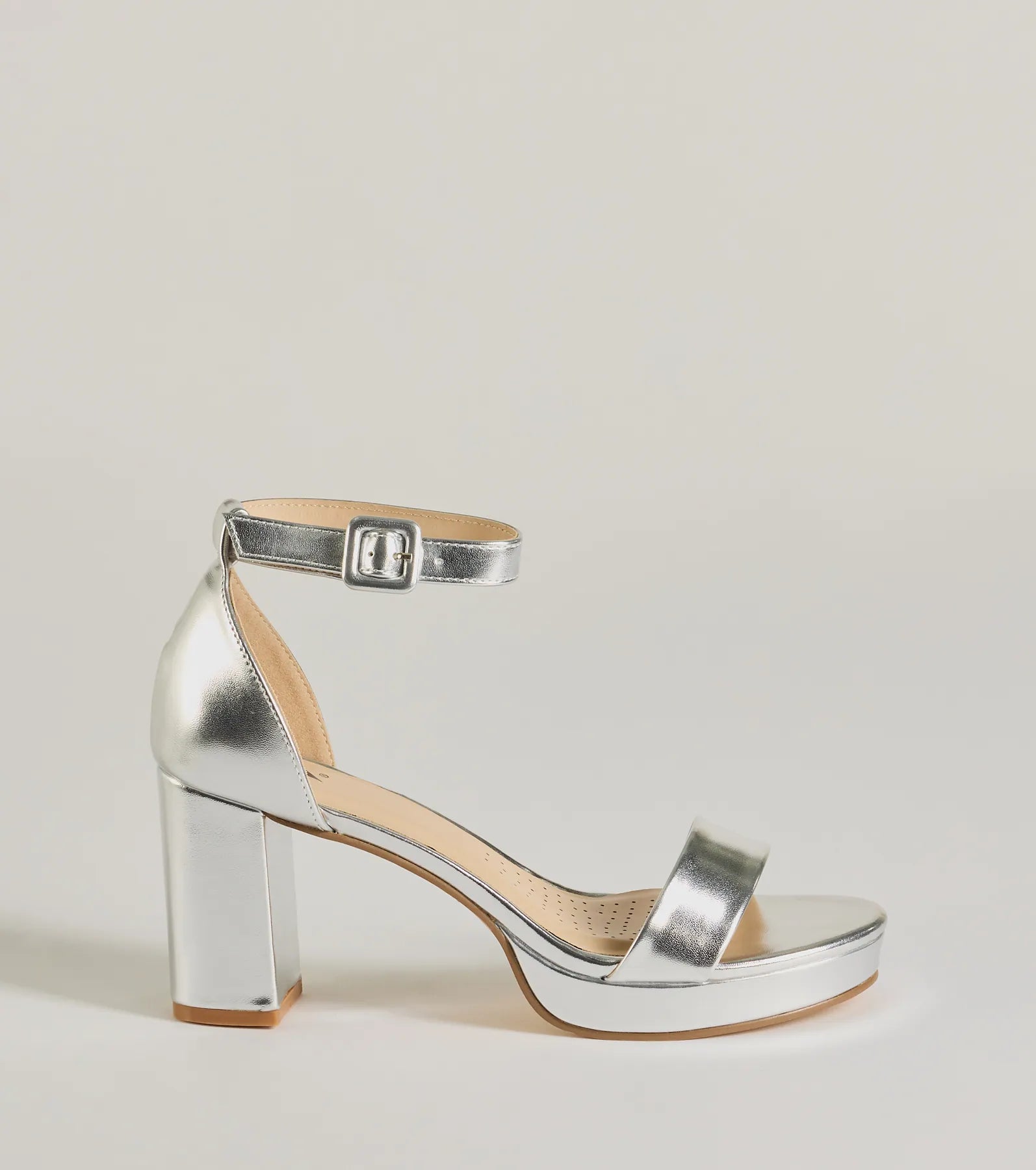 Shimmer and Shine Metallic Platform Block Heels - Image 2