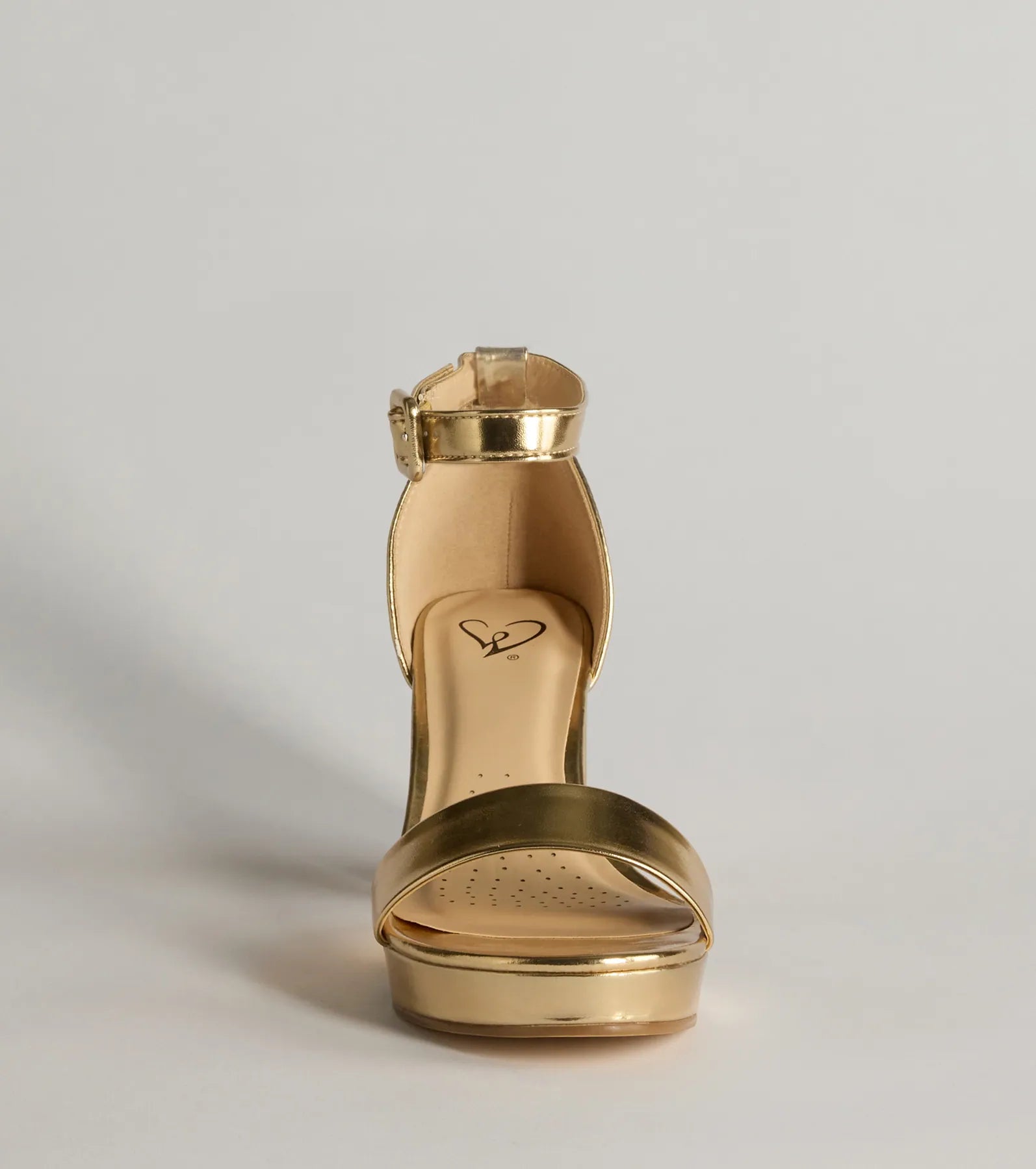 Bring The Shine Metallic Faux Leather Platform Heels - Image 4