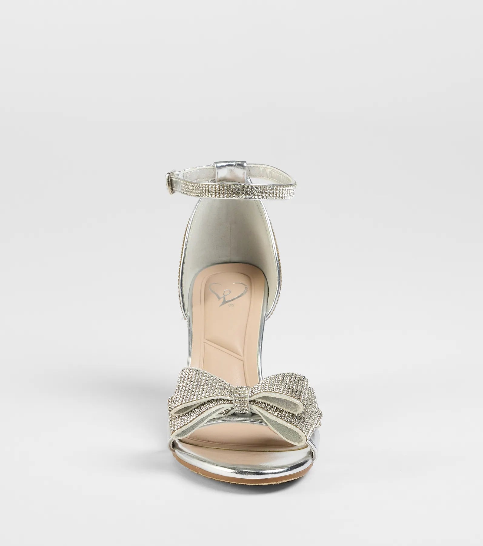 Endless Glam Rhinestone Bow Block Heels - Image 4