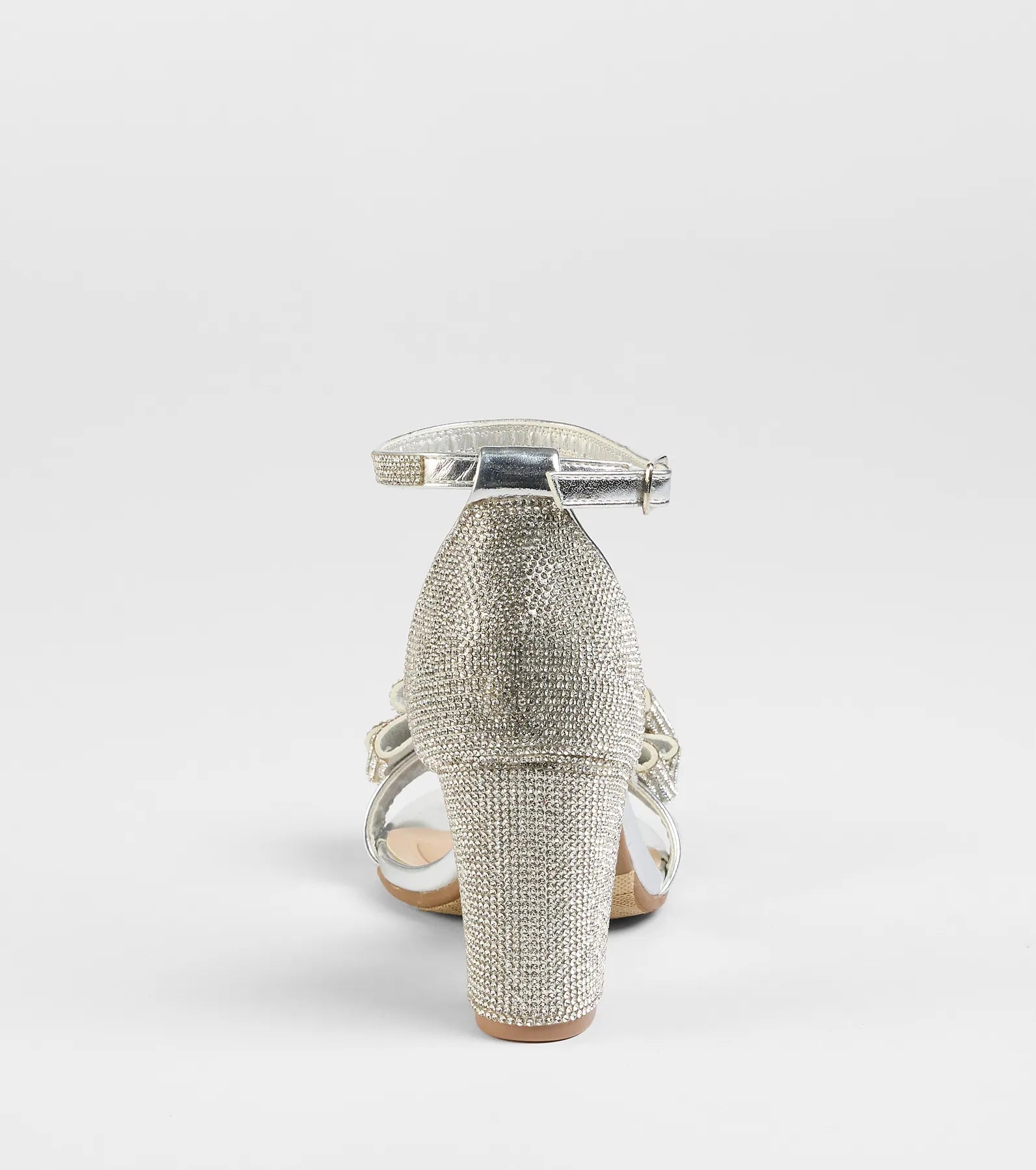 Endless Glam Rhinestone Bow Block Heels - Image 5