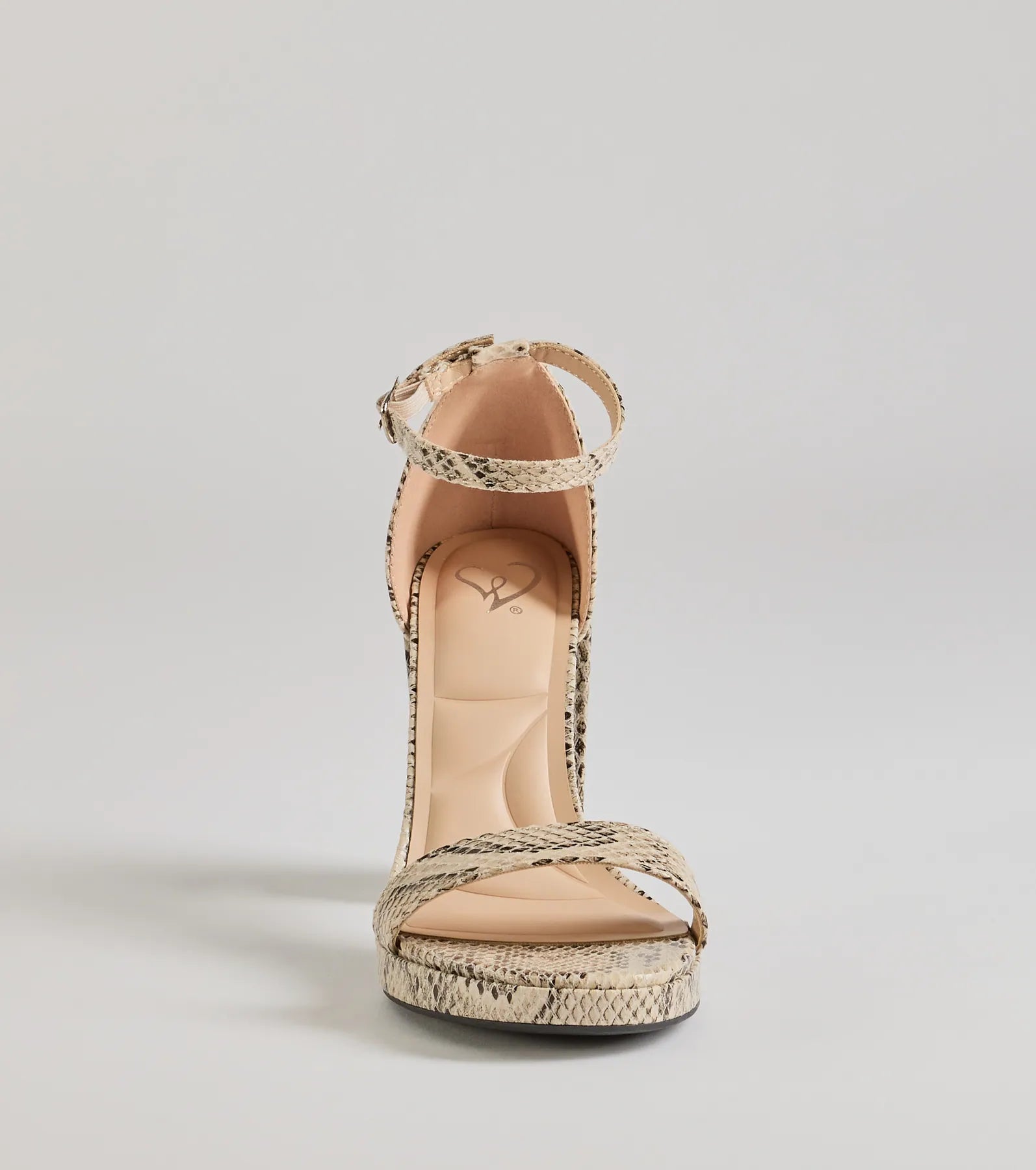 Sassy Moment Snake Print Block Heels - Image 3