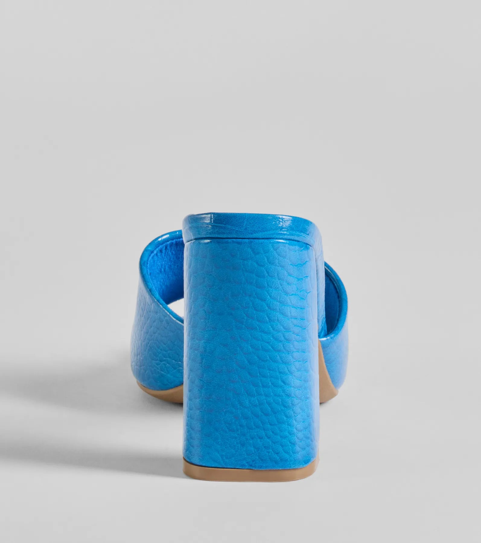 Chicest Babe Croc Faux Leather Block Heels - Image 8