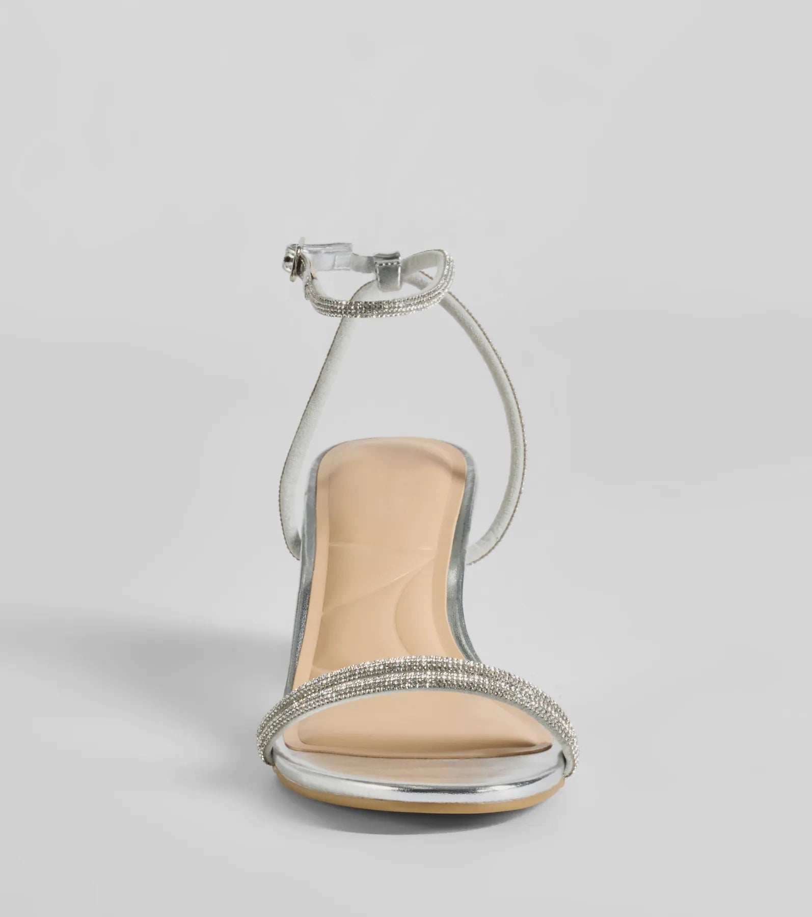 Sparkle Party Rhinestone Metallic Block Heels - Image 7