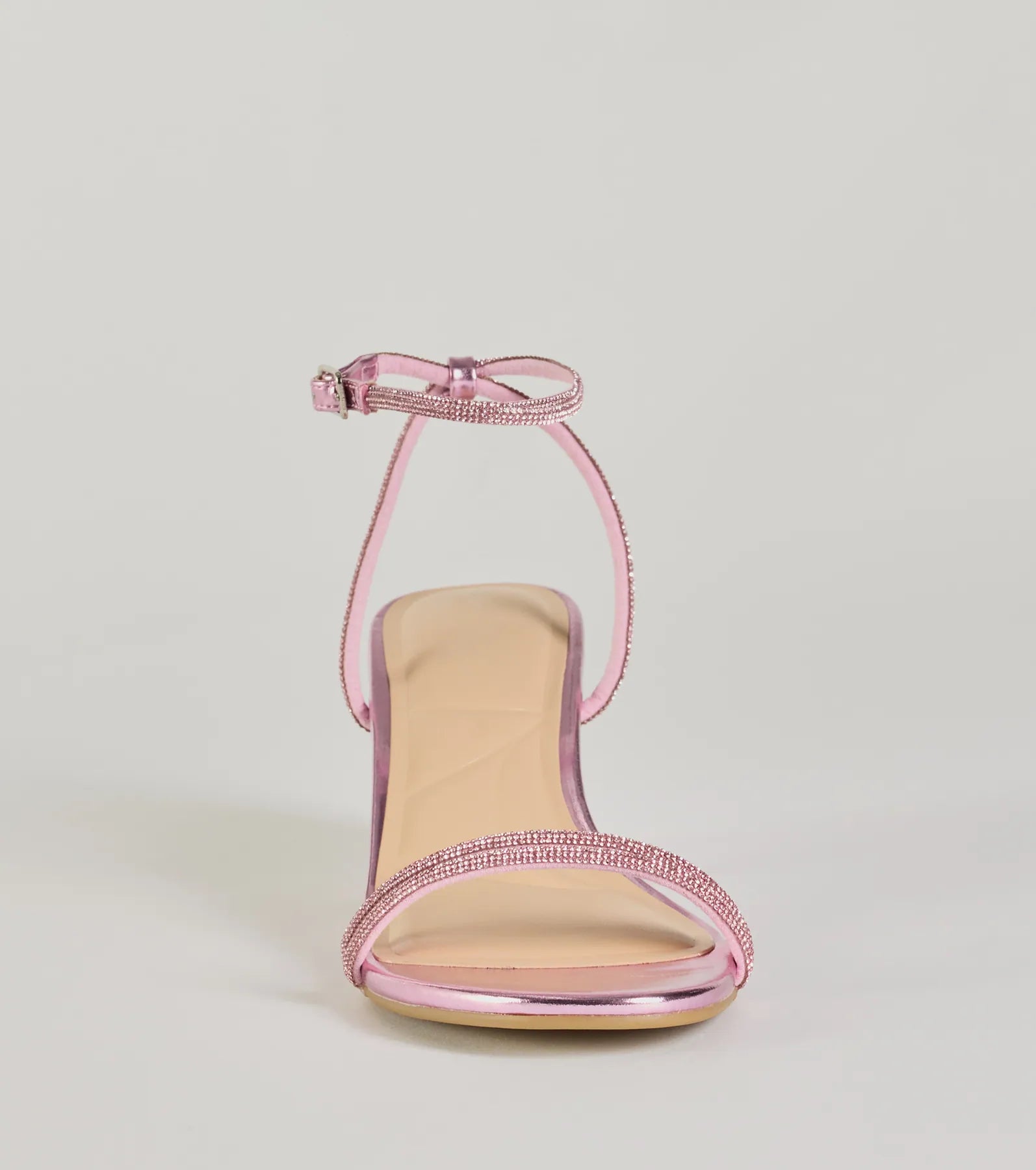 Sparkle Party Rhinestone Metallic Block Heels - Image 3