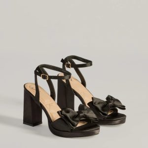 Icon Era Satin Bow Strap Platform Heels