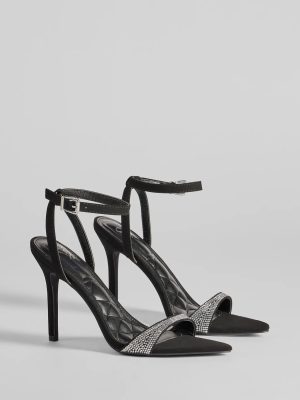 Sparkly Chic Rhinestone Strap Stiletto Heels