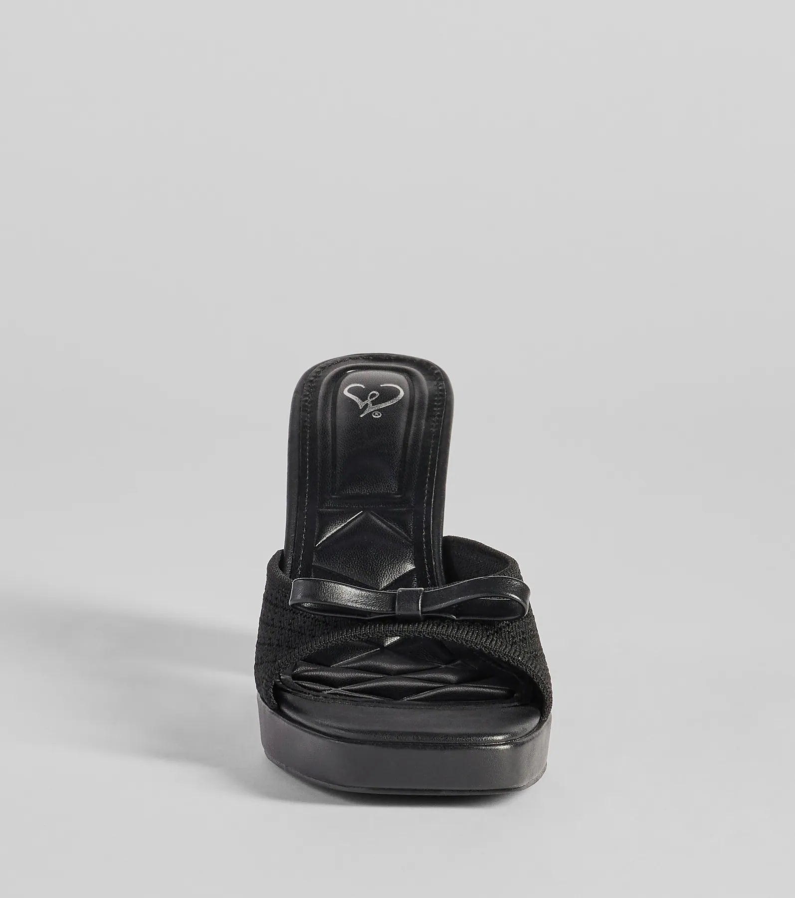 Cute Vibes Bow Platform Knit Mules - Image 11