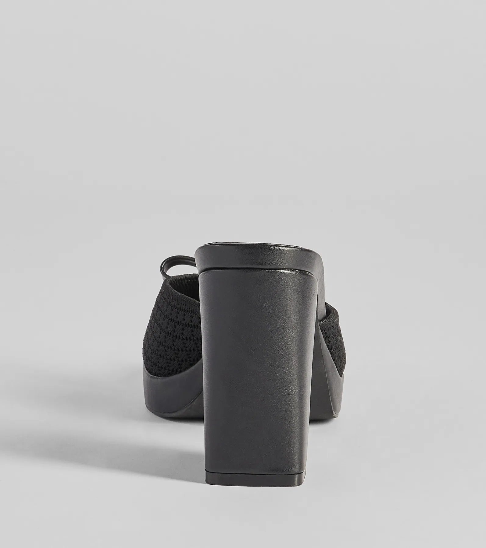 Cute Vibes Bow Platform Knit Mules - Image 12