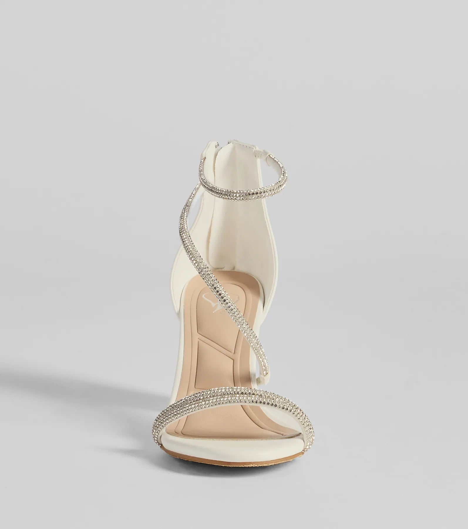 Love To Sparkle Rhinestone Strap Block Heels - Image 3