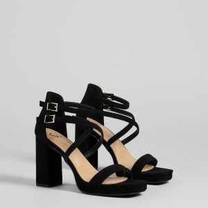 Slay Every Step Strappy Platform Heels