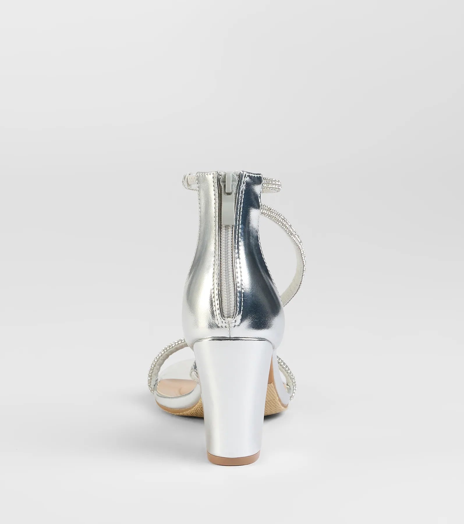 Love To Sparkle Rhinestone Strap Block Heels - Image 8