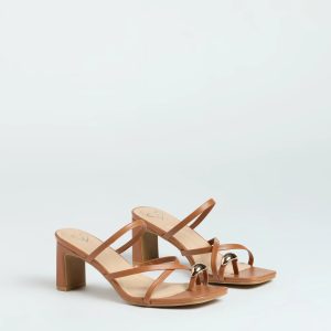 Sweet Attraction Toe Ring Strappy Block Heels