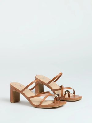 Sweet Attraction Toe Ring Strappy Block Heels