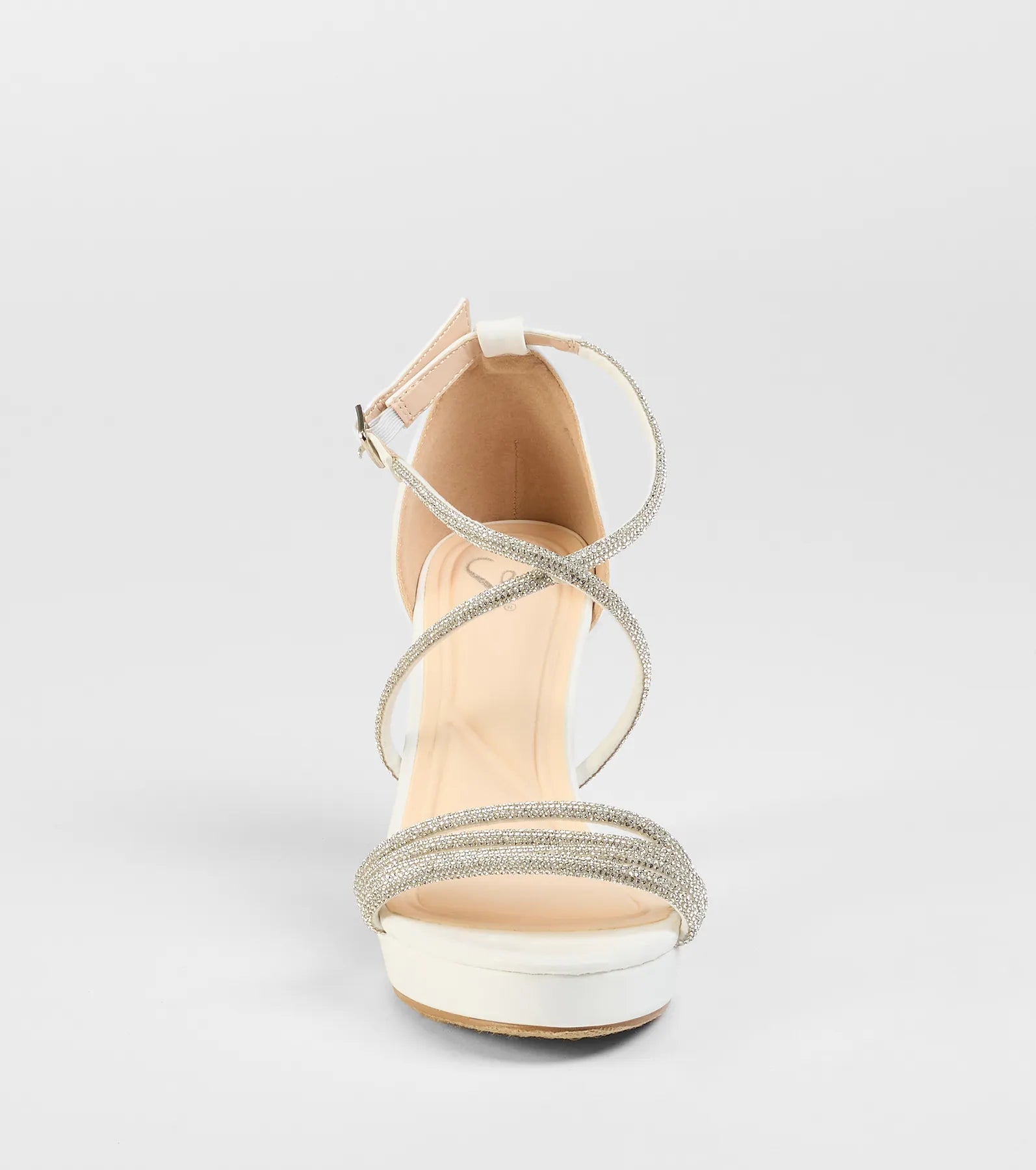 Night Shimmer Rhinestone Platform Block Heels - Image 3