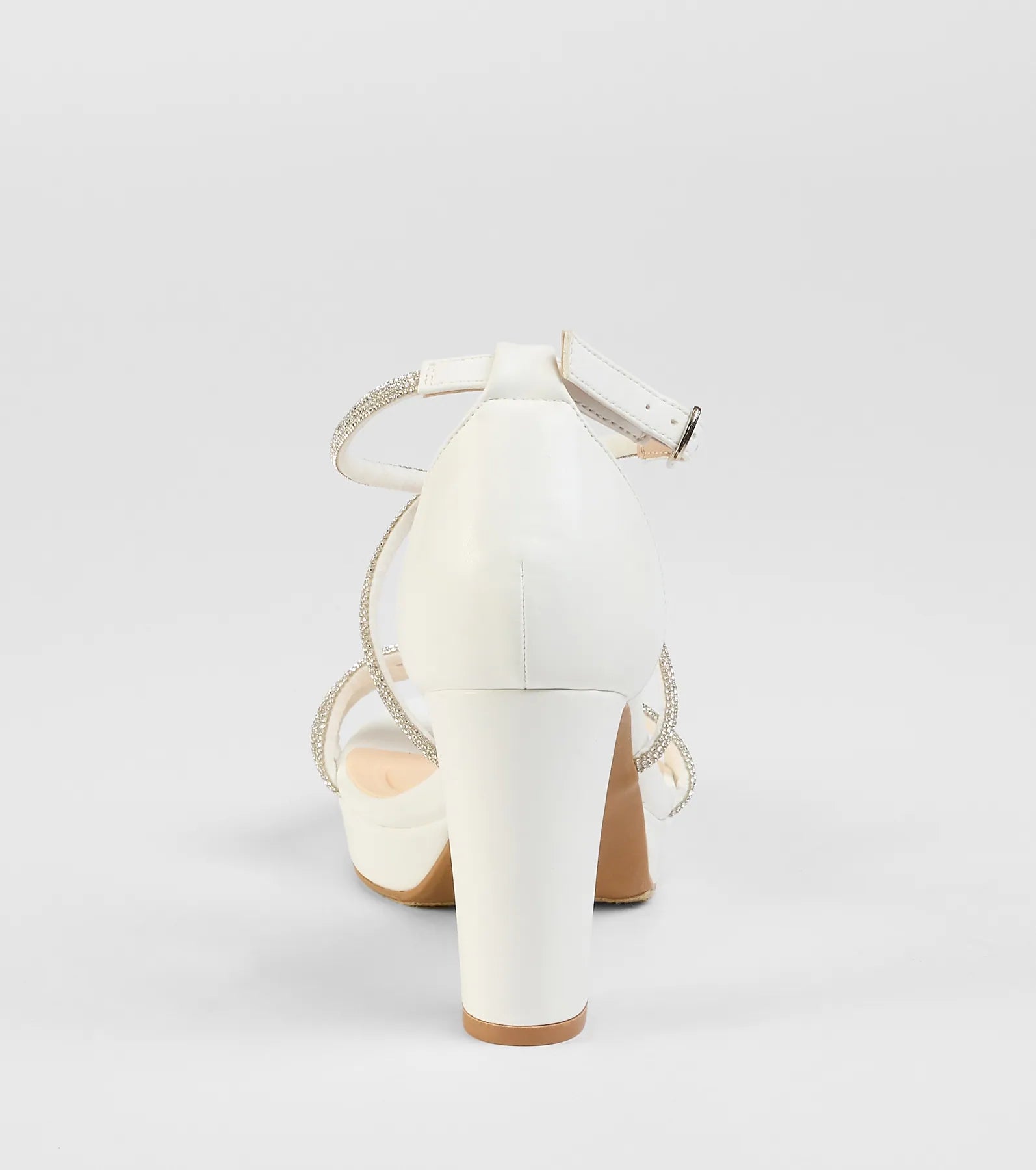 Night Shimmer Rhinestone Platform Block Heels - Image 4