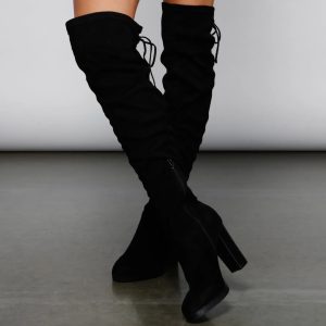 So Classic Faux Suede Platform Boots